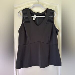 Simply Emma Black Textured Tank Top